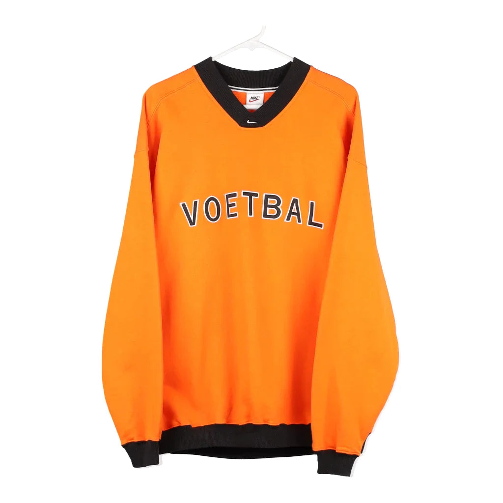 Voetbal Nike Sweatshirt - 2XL Orange Cotton Blend