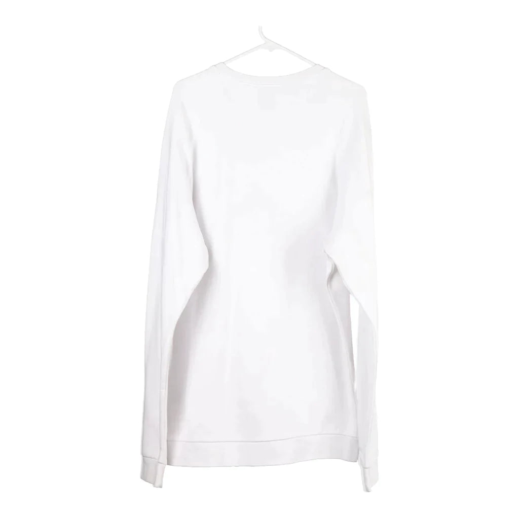 Adidas Spellout Sweatshirt - XL White Cotton Blend