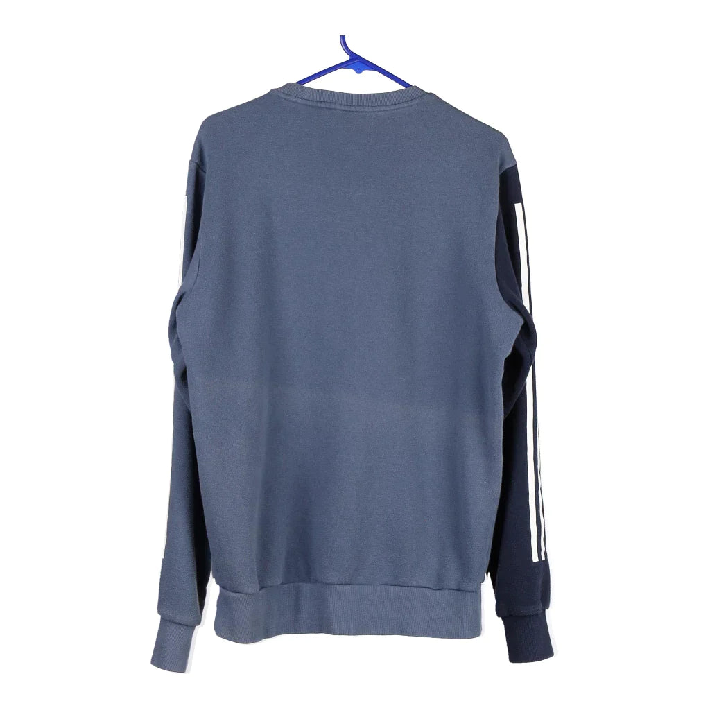 Adidas Sweatshirt - Medium Blue Cotton Blend