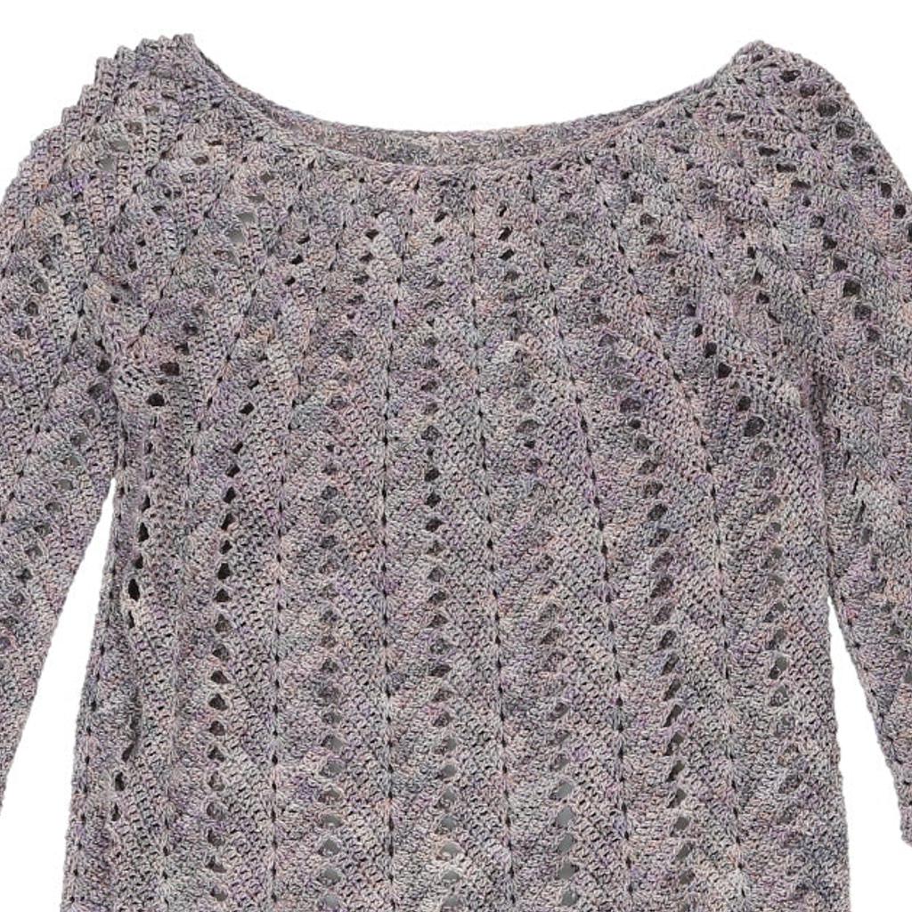 Unbranded Crochet Top - Medium Grey Cotton Blend