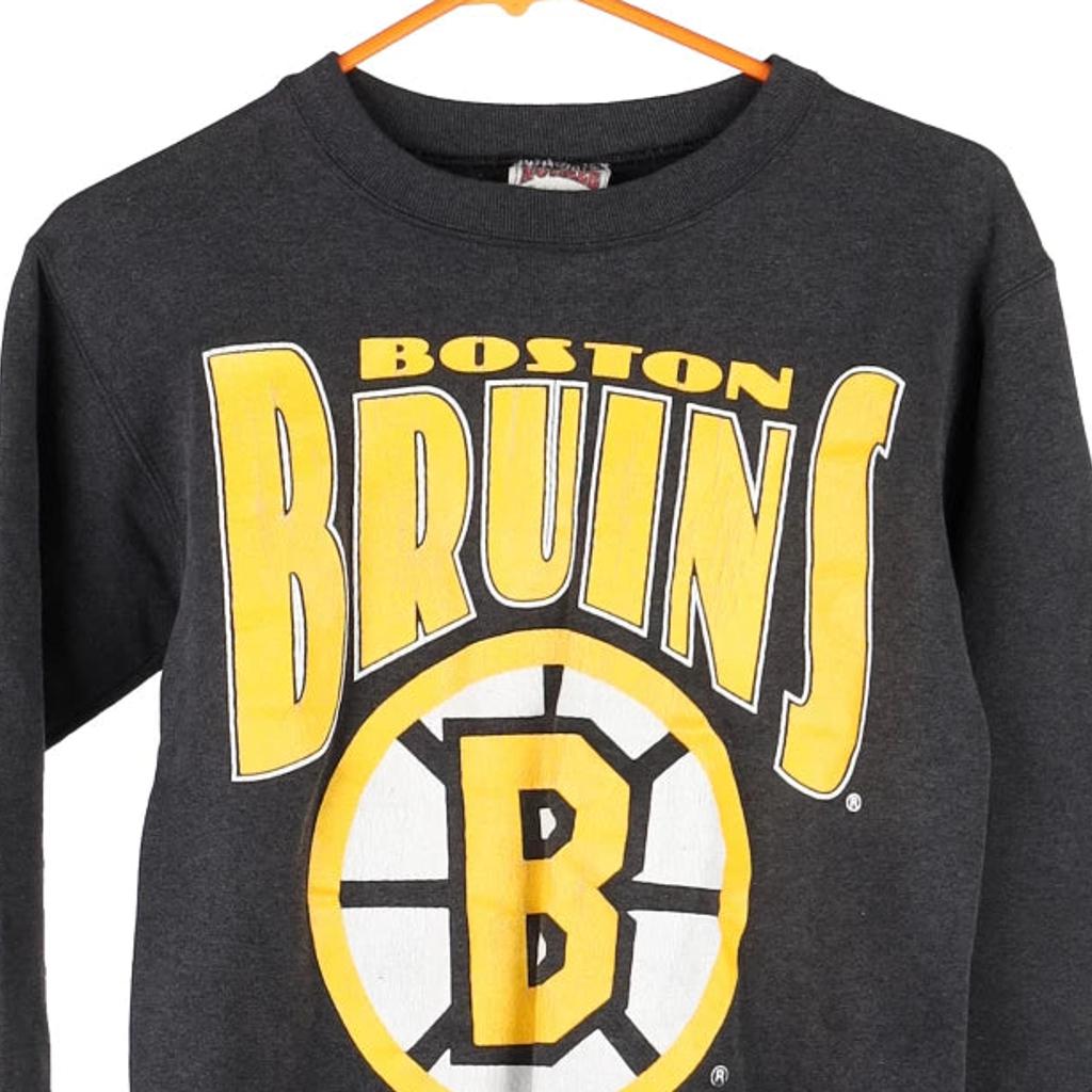 Age 10-12 Boston Bruins Nutmeg NHL Sweatshirt - Large Black Cotton Blend