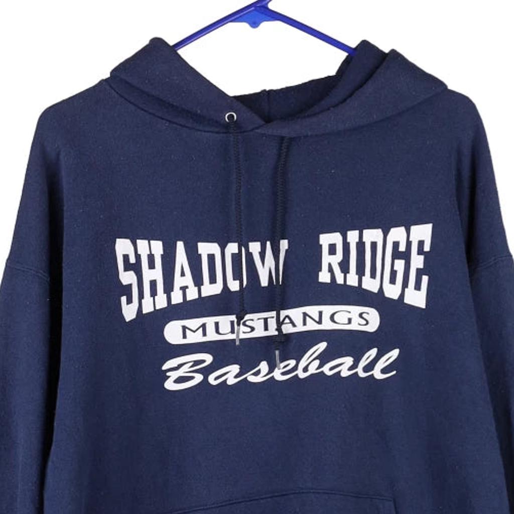 Shadow Ridge Champion Hoodie - Large Navy Cotton Blend