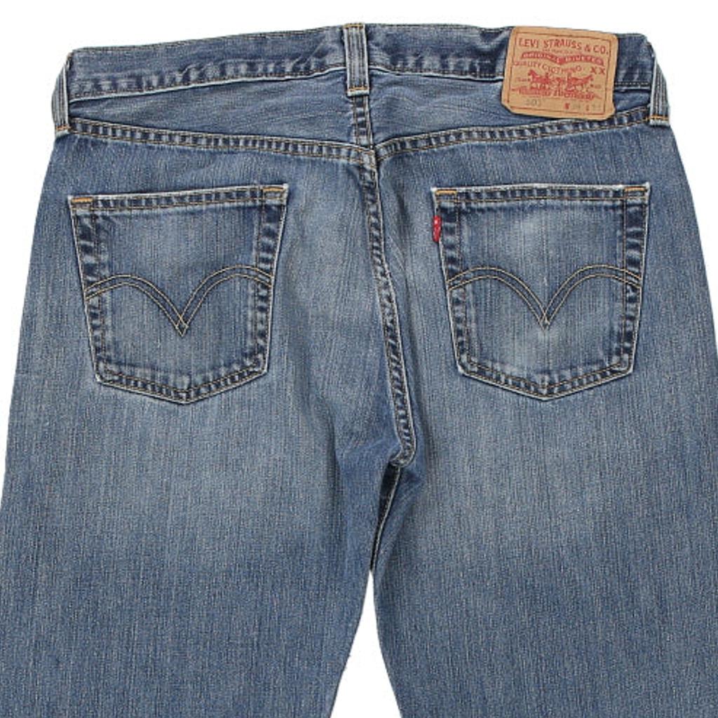 501 Levis Jeans - 35W 28L Blue Cotton
