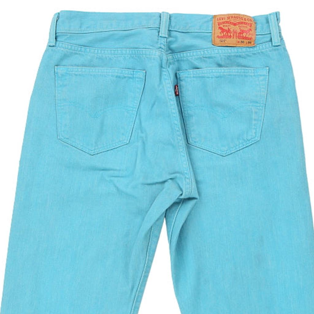 501 Levis Jeans - 34W 32L Teal Cotton