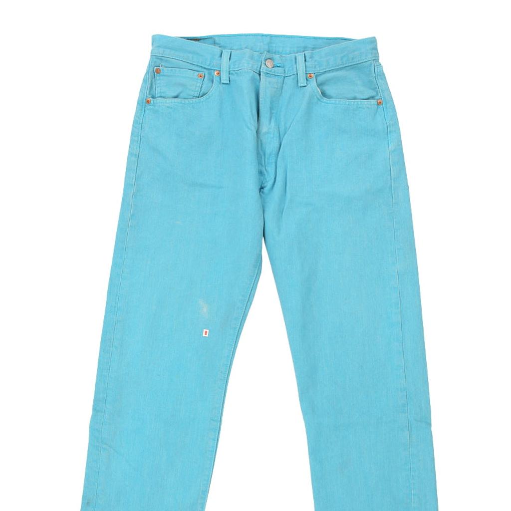 501 Levis Jeans - 34W 32L Teal Cotton