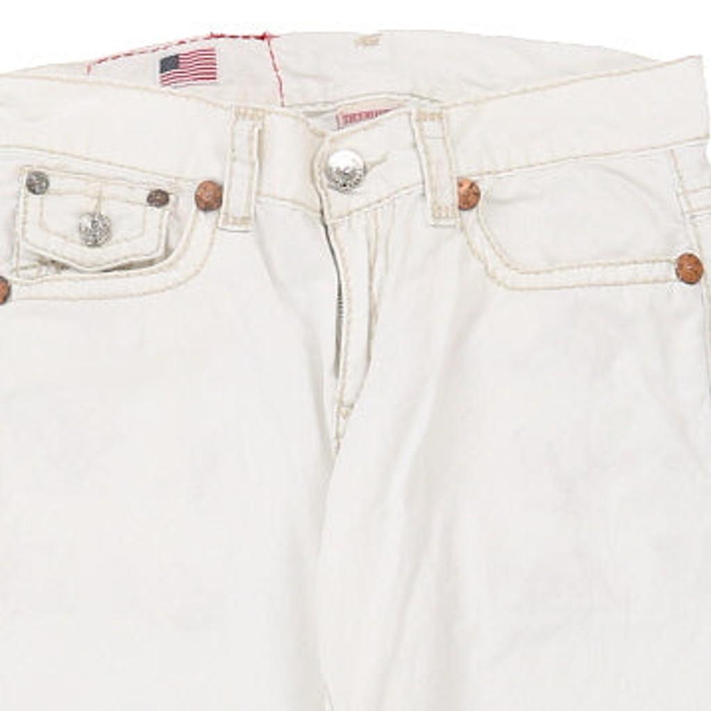 Ricky Super True Religion Jeans - 34W 29L White Cotton