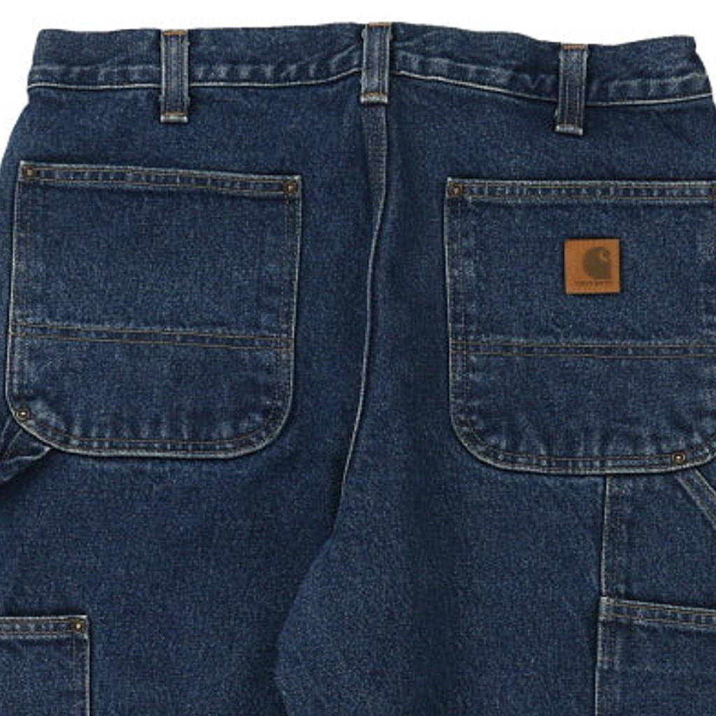 Carhartt Double Knee Carpenter Jeans - 34W 28L Blue Cotton