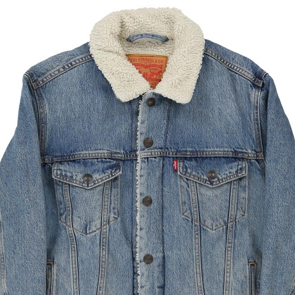 Levis Denim Jacket - Small Blue Cotton