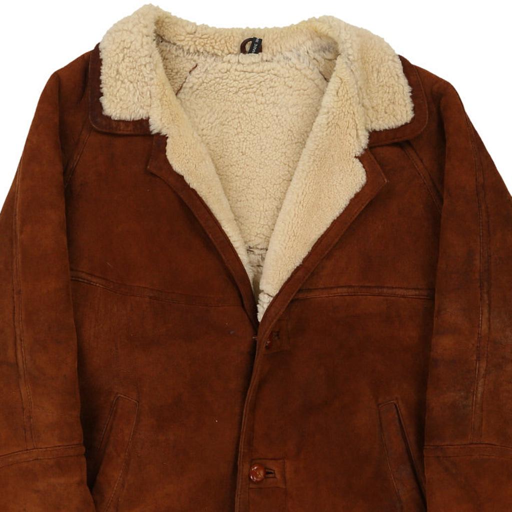 Unbranded Sheepskin Jacket - 2XL Brown Suede