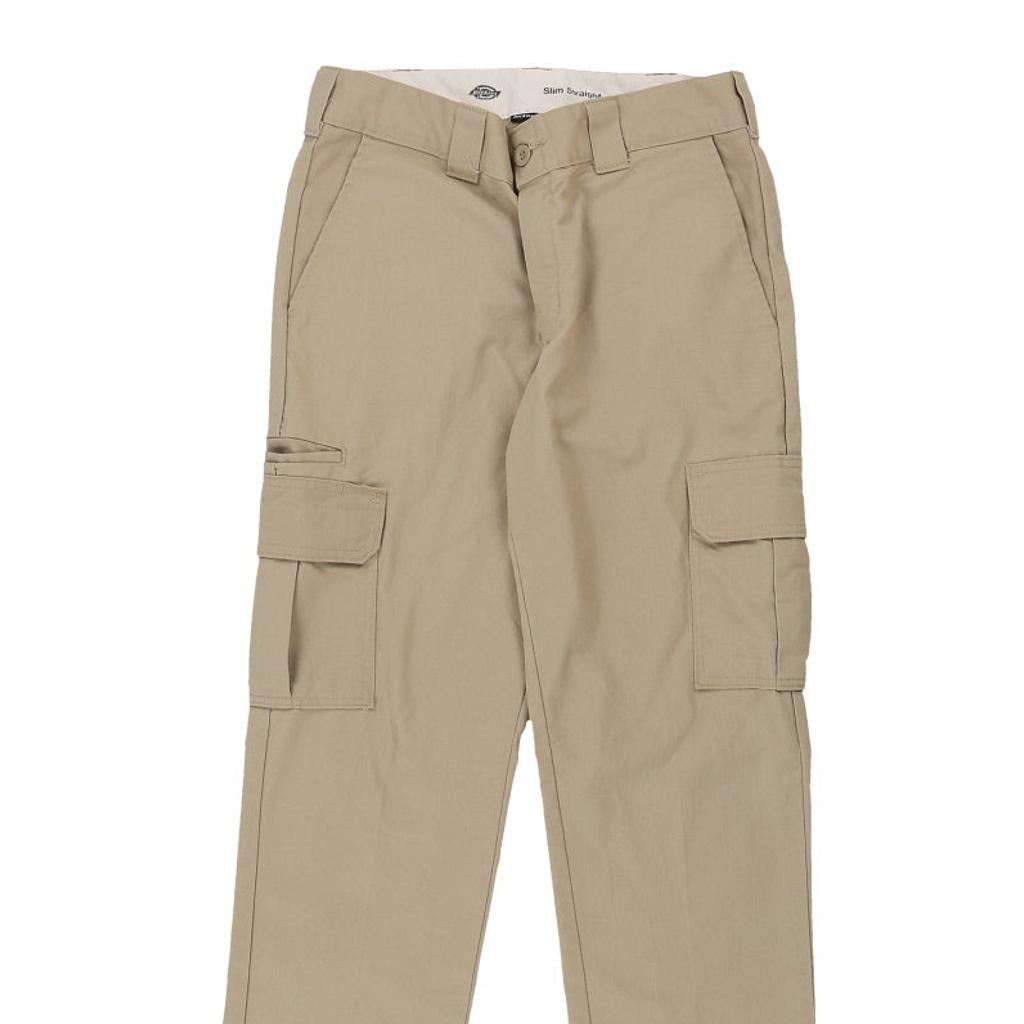 Dickies Cargo Cargo Trousers - 32W 29L Beige Cotton