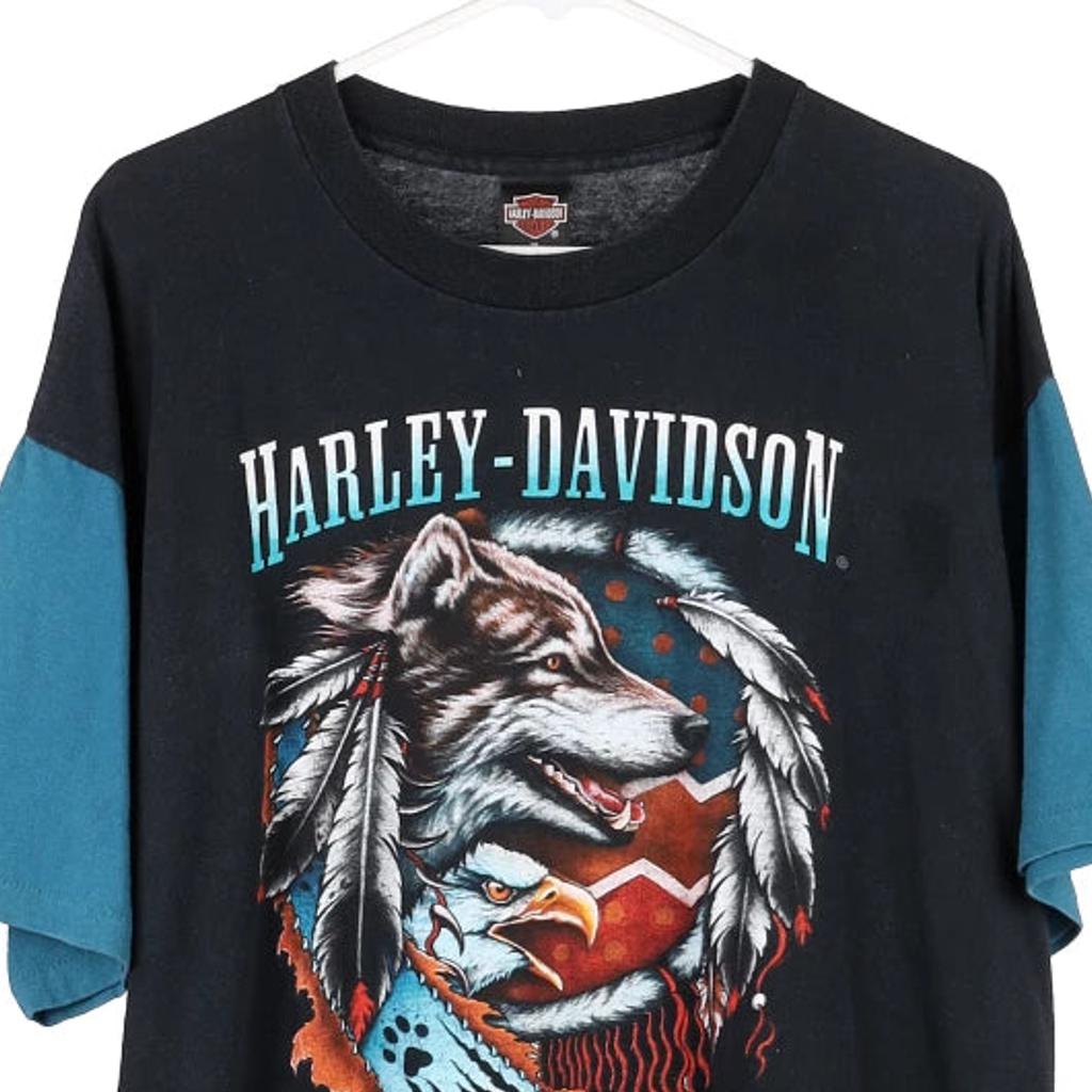 New York City Harley Davidson Graphic T-Shirt - XL Black Cotton
