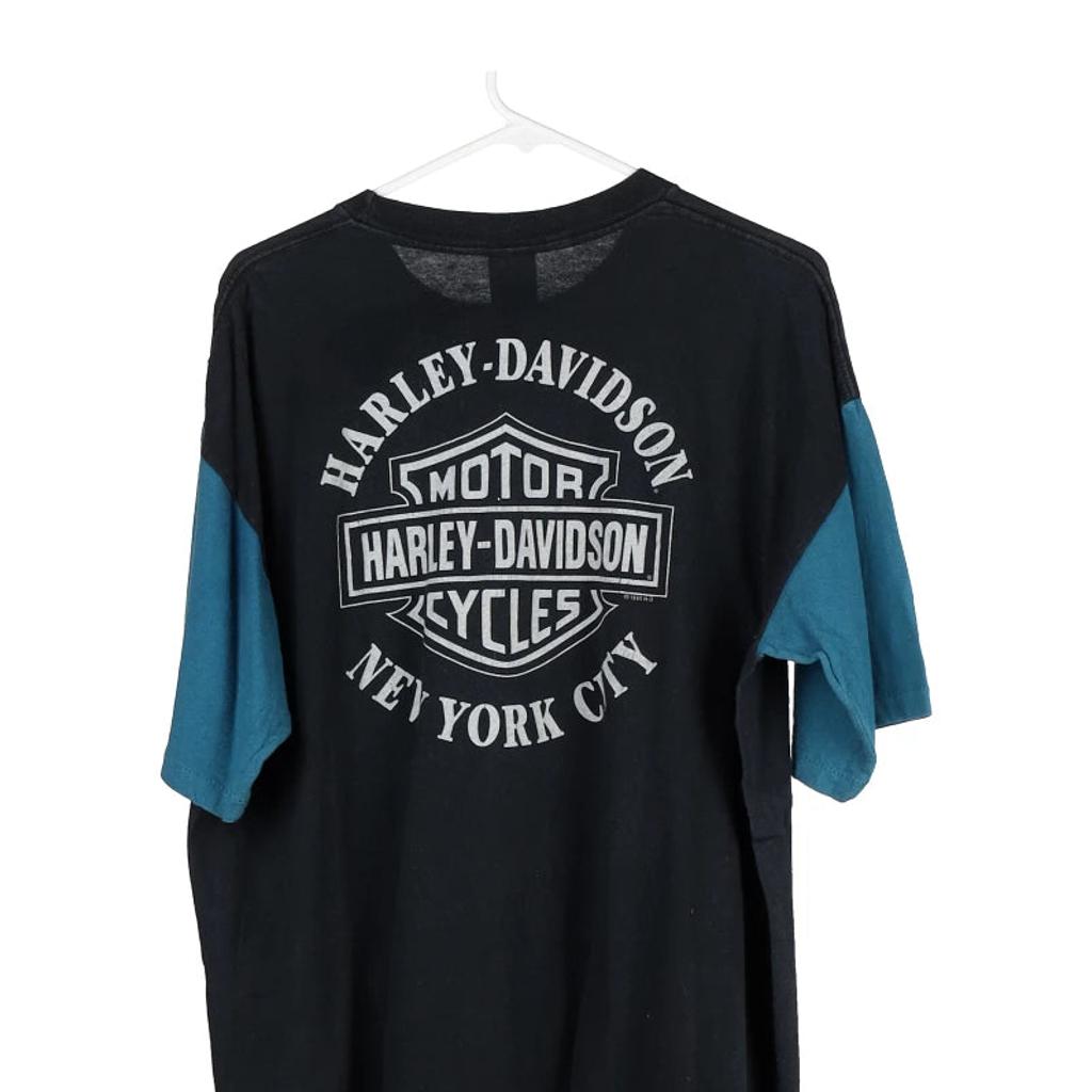 New York City Harley Davidson Graphic T-Shirt - XL Black Cotton