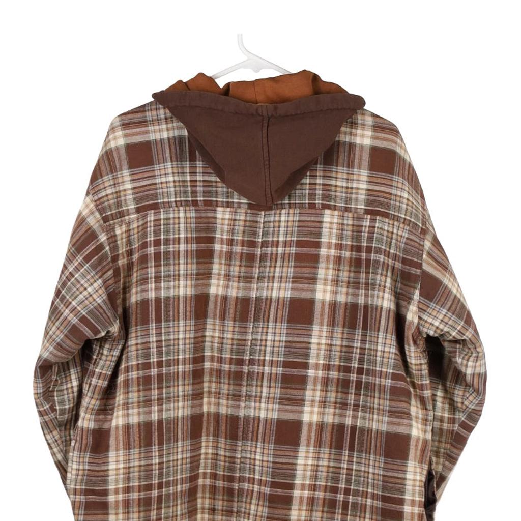 Dickies Checked Overshirt - XL Brown Cotton
