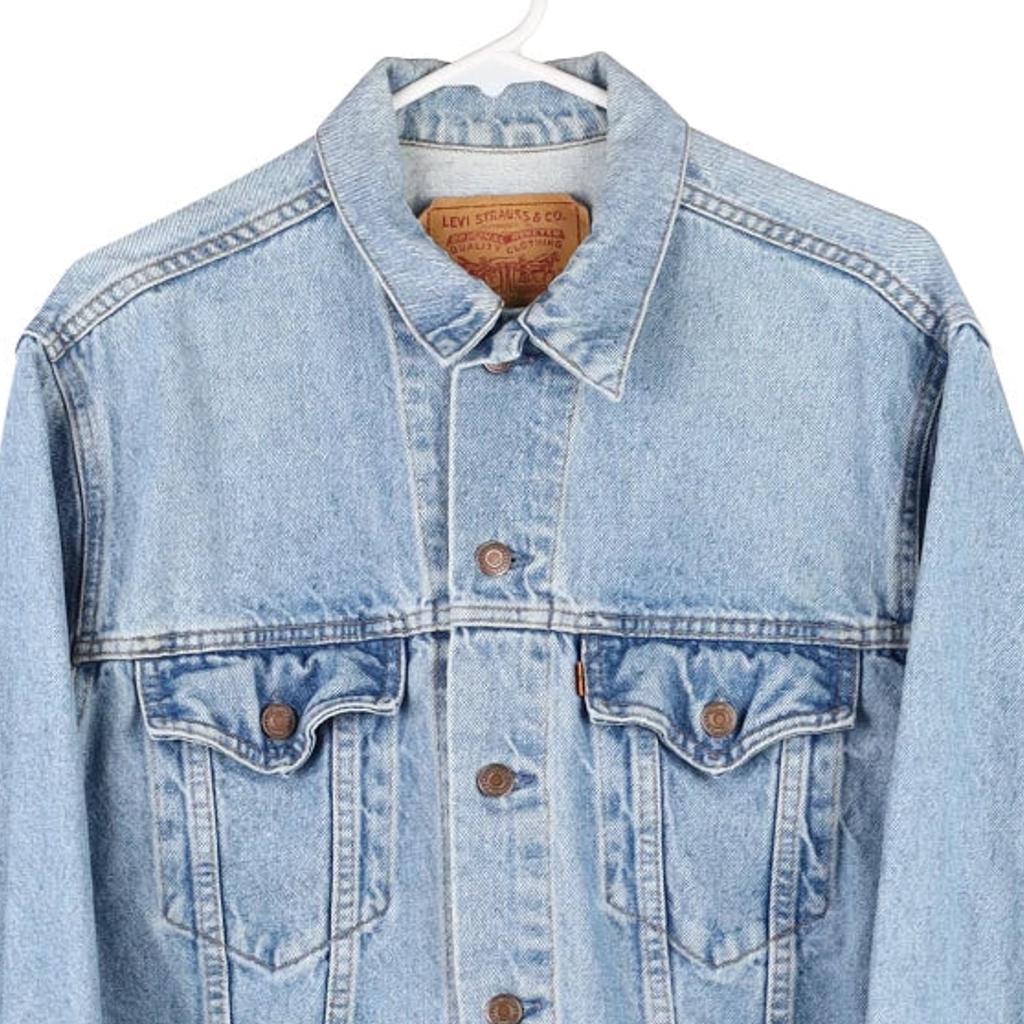 Orange Tab Levis Denim Jacket - Medium Blue Cotton