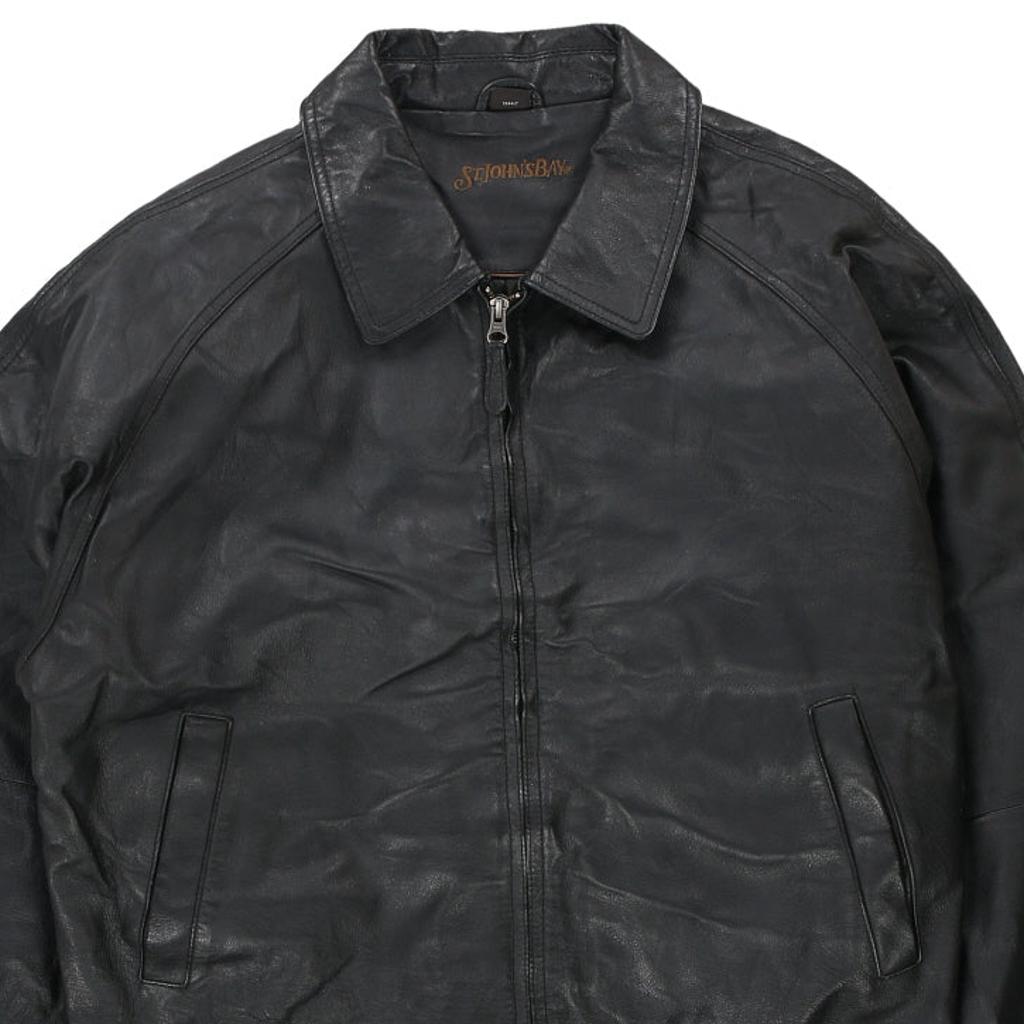 St. Johns Bay Leather Jacket - Medium Black Leather