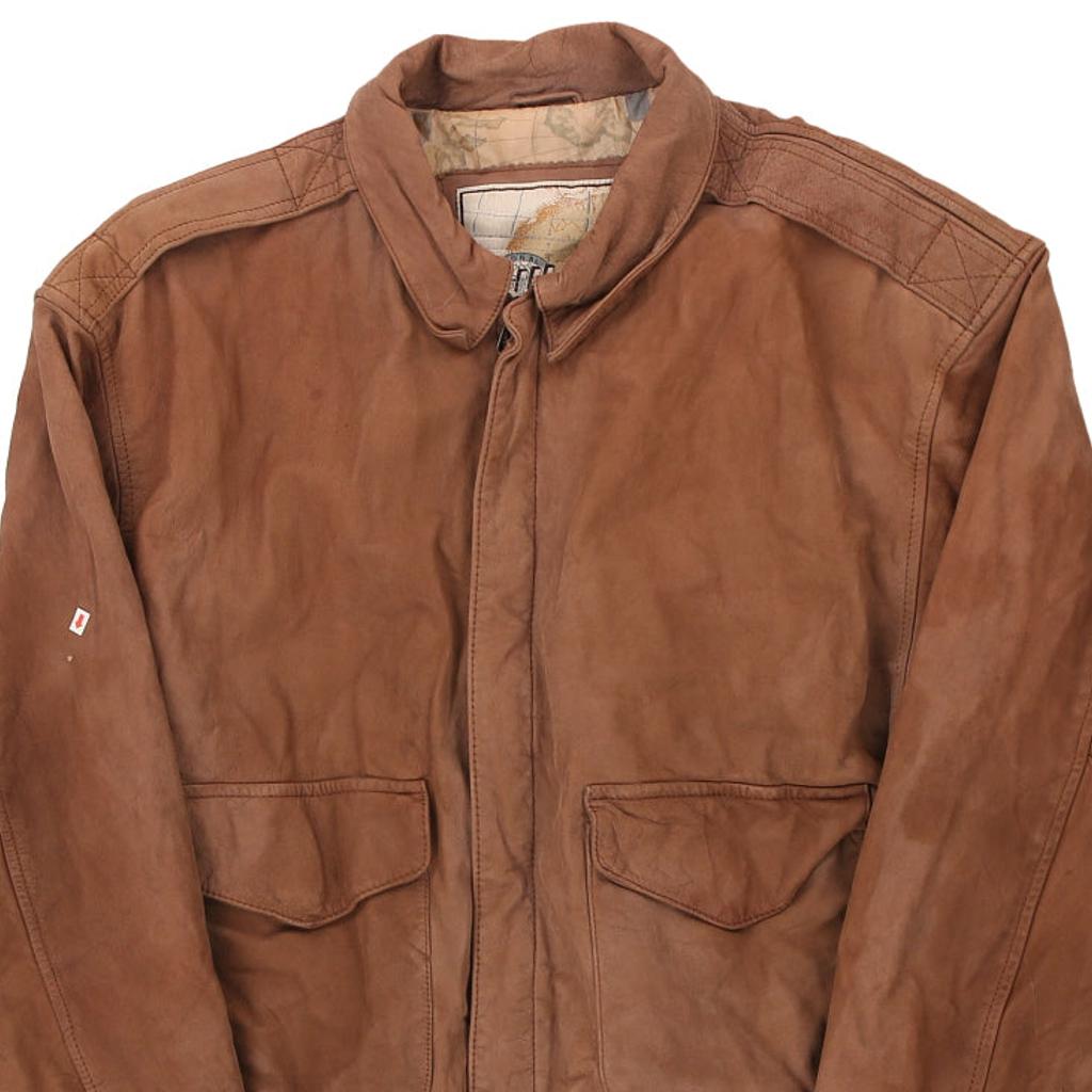 Global Identity Leather Jacket - Medium Brown Leather