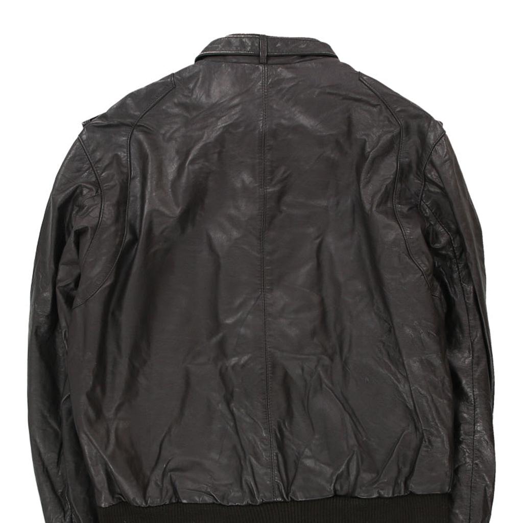 Members Only Leather Jacket - Small Black Leather