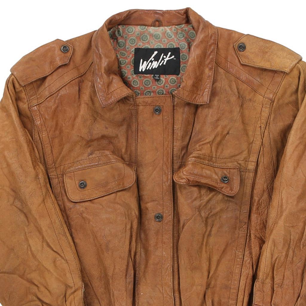 Winlit Leather Jacket - Medium Brown Leather