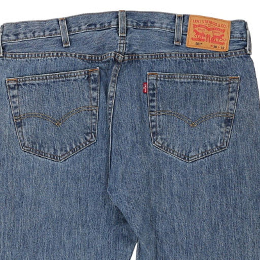 501 Levis Jeans - 38W 31L Blue Cotton