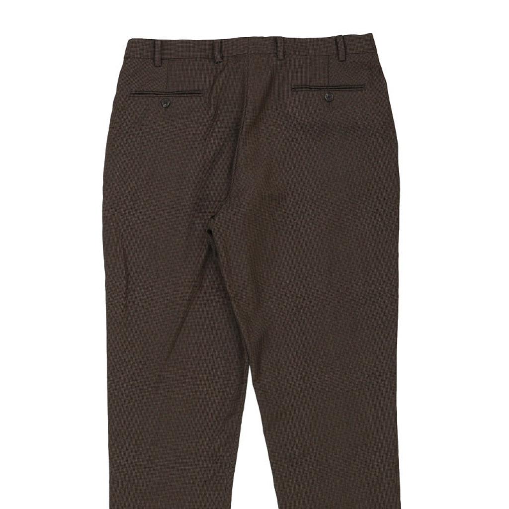 Lauren Ralph Lauren Checked Trousers - 36W 31L Brown Wool