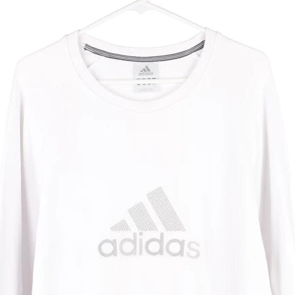 Adidas Spellout Sweatshirt - XL White Cotton Blend