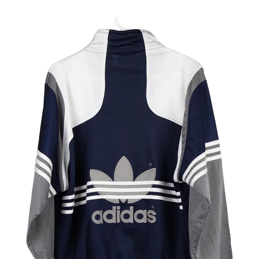 Adidas Track Jacket - Large Navy Polyester