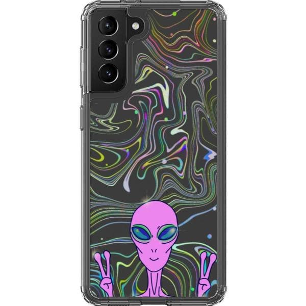 Alien Marble Clear Phone Case