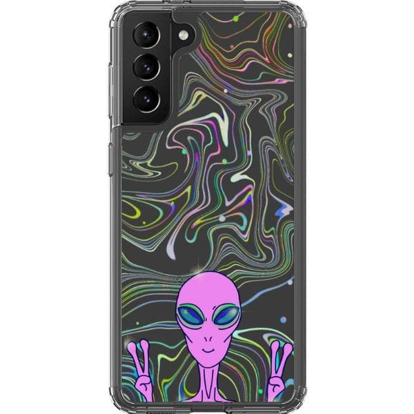 Alien Marble Clear Phone Case