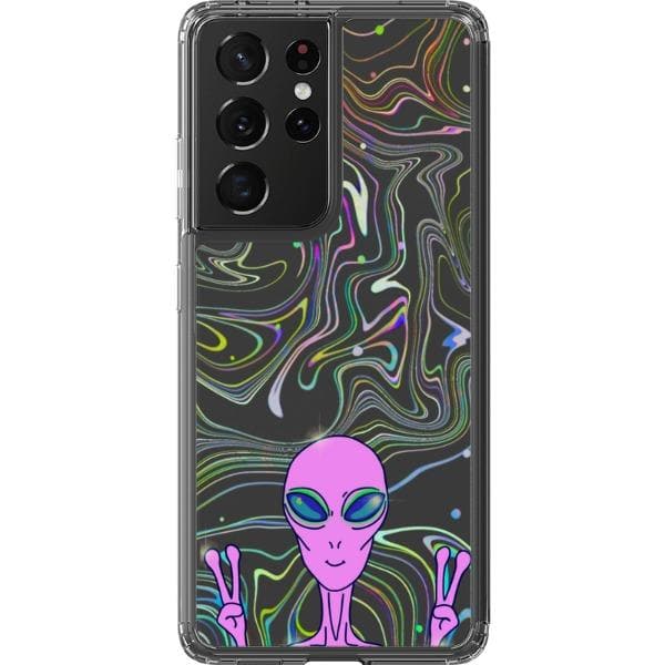 Alien Marble Clear Phone Case