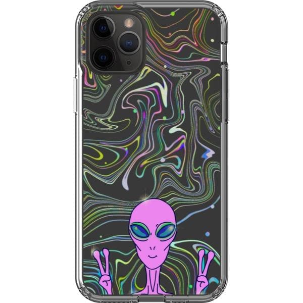 Alien Marble Clear Phone Case