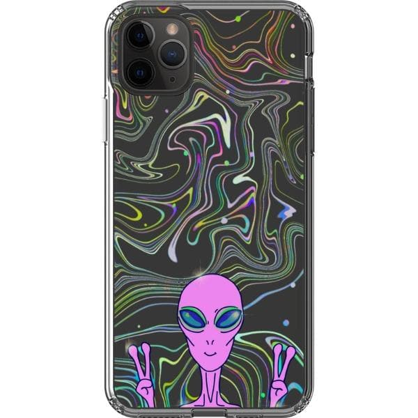 Alien Marble Clear Phone Case