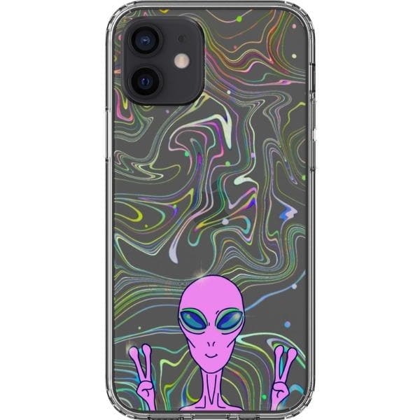 Alien Marble Clear Phone Case