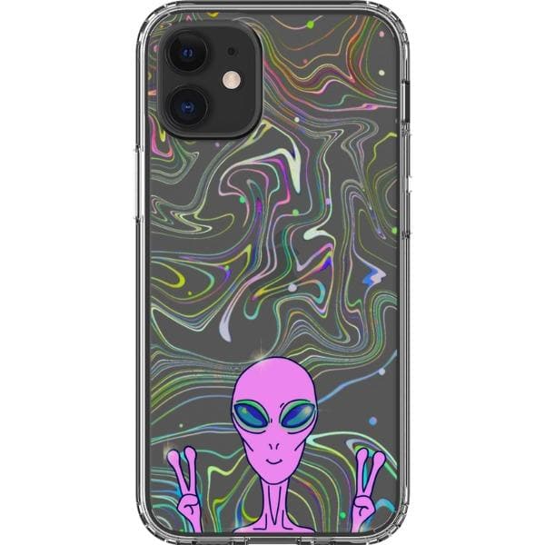 Alien Marble Clear Phone Case