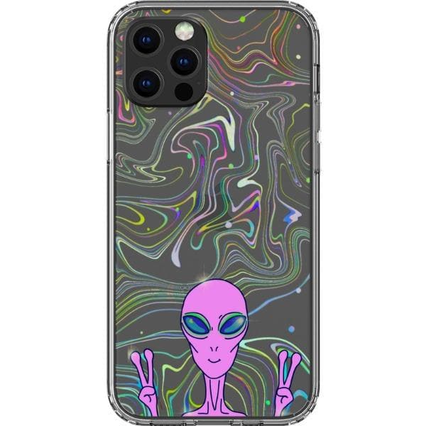 Alien Marble Clear Phone Case