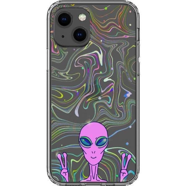 Alien Marble Clear Phone Case