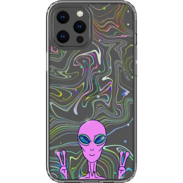 Alien Marble Clear Phone Case