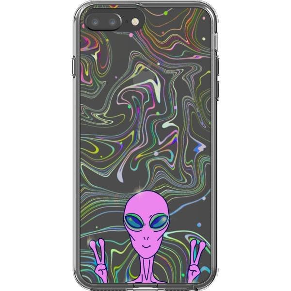 Alien Marble Clear Phone Case