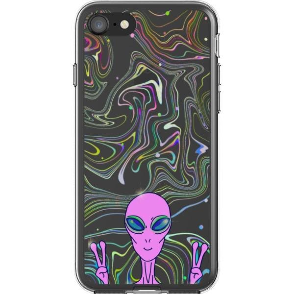 Alien Marble Clear Phone Case