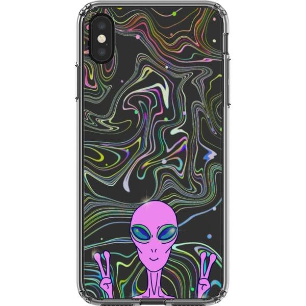 Alien Marble Clear Phone Case