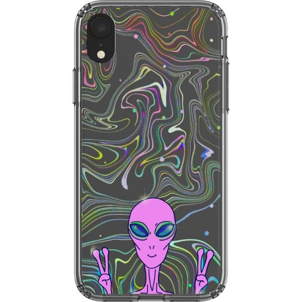 Alien Marble Clear Phone Case