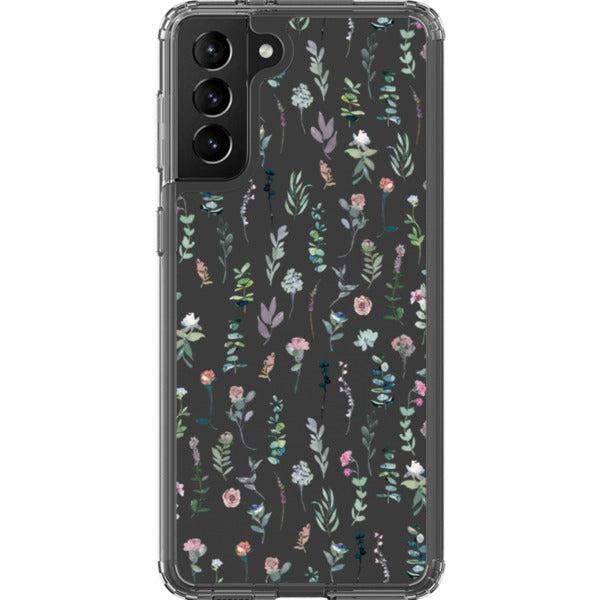 Bohemian Watercolor Flowers Clear Phone Case