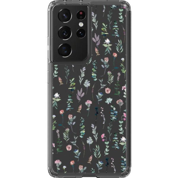 Bohemian Watercolor Flowers Clear Phone Case