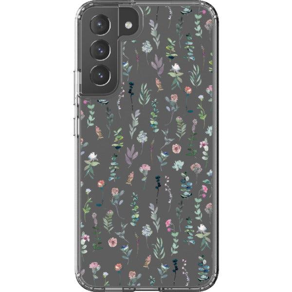 Bohemian Watercolor Flowers Clear Phone Case