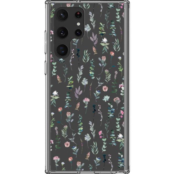 Bohemian Watercolor Flowers Clear Phone Case