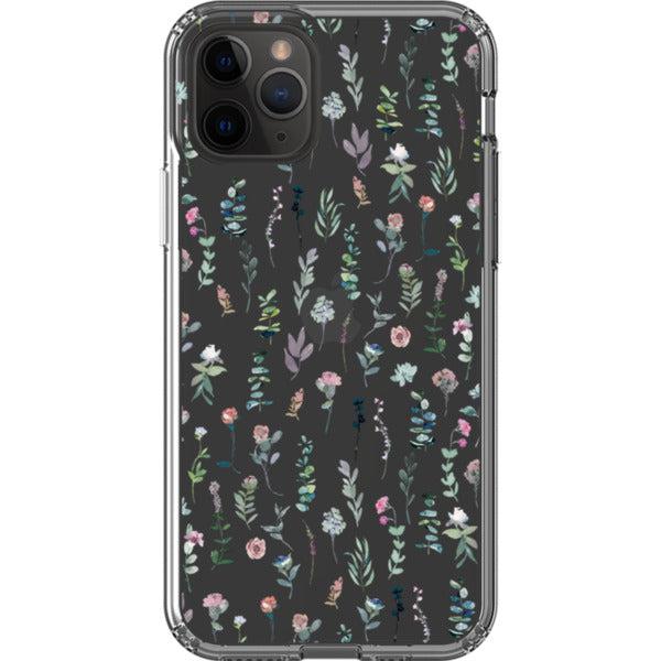 Bohemian Watercolor Flowers Clear Phone Case