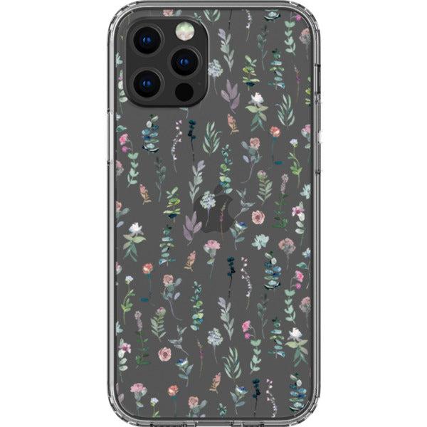 Bohemian Watercolor Flowers Clear Phone Case