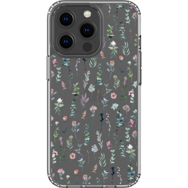 Bohemian Watercolor Flowers Clear Phone Case