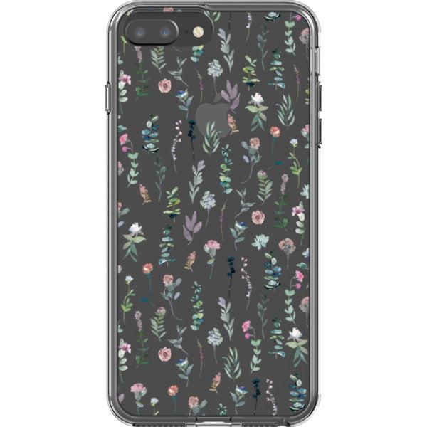 Bohemian Watercolor Flowers Clear Phone Case