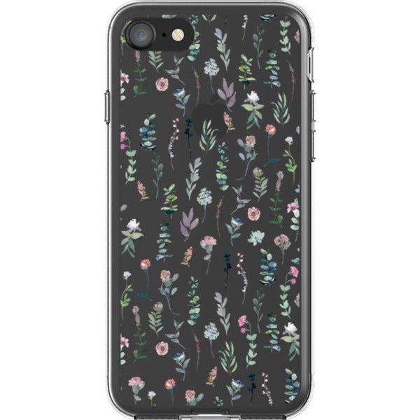 Bohemian Watercolor Flowers Clear Phone Case