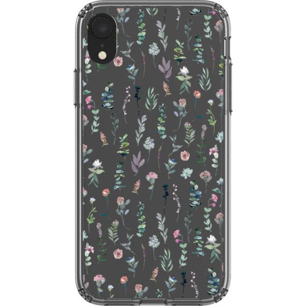 Bohemian Watercolor Flowers Clear Phone Case